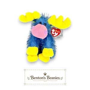 Marbles the Moose Ty Punkies | Bright Colorful Moose | Mint Heart Tag